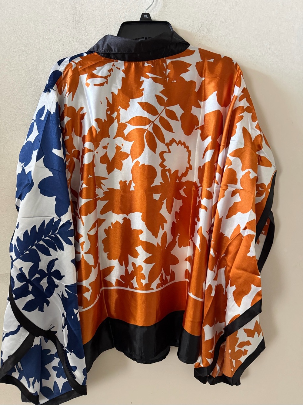 Brand New Ashley Stewart Colorblock Floral Satin Button-Up Blouse Size 22 - Picture 15 of 15
